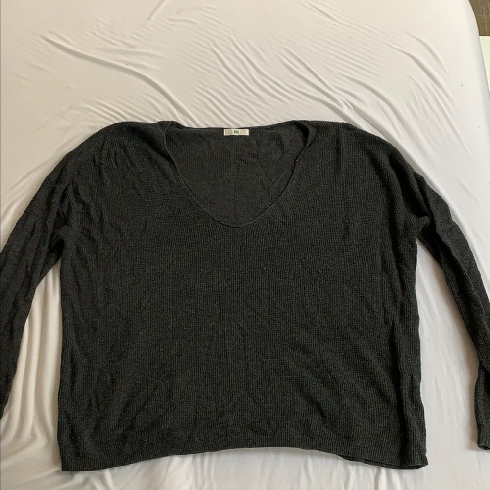 Nordstrom BP Charcoal Grey Waffle Sweater